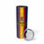 Custom Spain Football Skinny Tumbler La Roja With Carnation Pattern