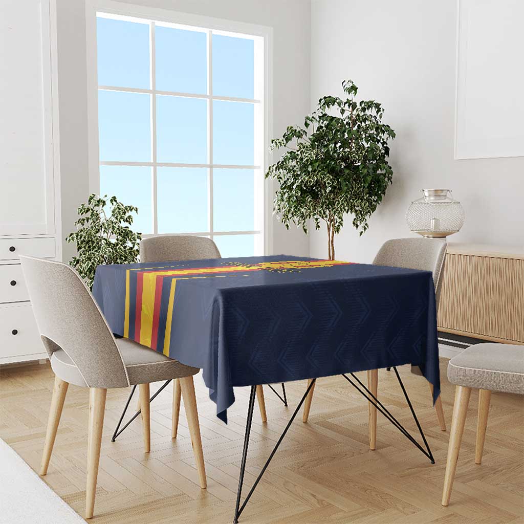 Custom Spain Football Tablecloth La Roja With Carnation Pattern