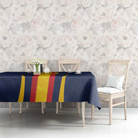Custom Spain Football Tablecloth La Roja With Carnation Pattern