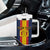 Custom Spain Football Tumbler With Handle La Roja With Carnation Pattern