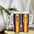 Custom Spain Football Tumbler With Handle La Roja With Carnation Pattern