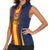 Custom Spain Football Women Sleeveless Polo Shirt La Roja With Carnation Pattern