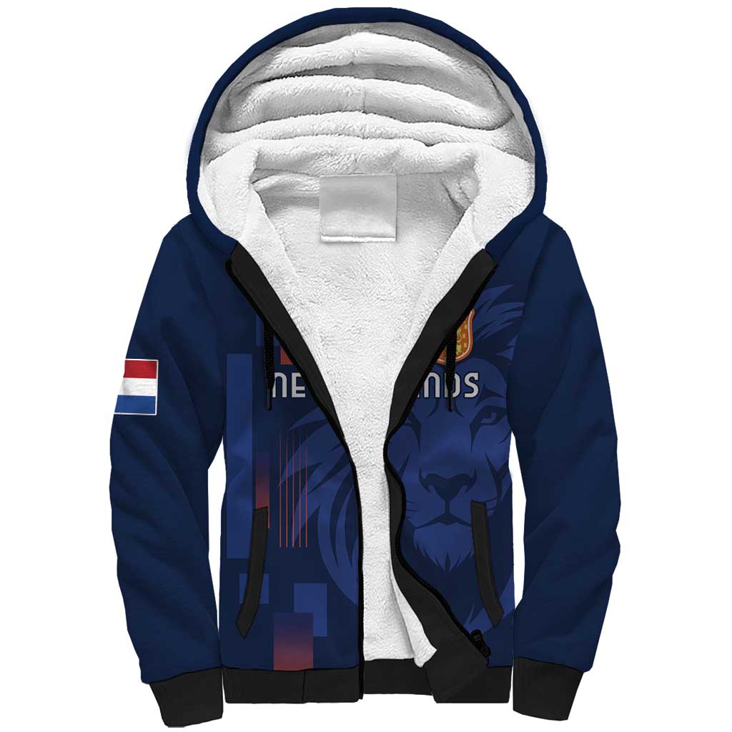 Netherlands Football Sherpa Hoodie Lion Head Simply Het Nederlands Elftal