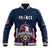 Custom France Football Baseball Jacket Les Bleus Gallic Rooster