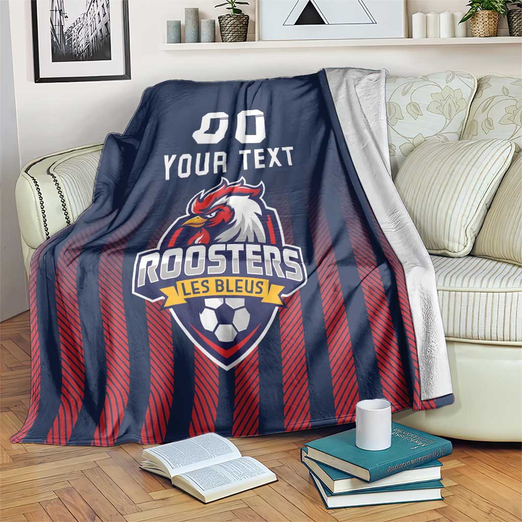 Custom France Football Blanket Les Bleus Gallic Rooster