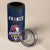 Custom France Football 4 in 1 Can Cooler Tumbler Les Bleus Gallic Rooster