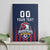 Custom France Football Canvas Wall Art Les Bleus Gallic Rooster