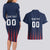 Custom France Football Couples Matching Long Sleeve Bodycon Dress and Hawaiian Shirt Les Bleus Gallic Rooster