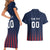 Custom France Football Couples Matching Short Sleeve Bodycon Dress and Hawaiian Shirt Les Bleus Gallic Rooster