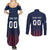 Custom France Football Couples Matching Summer Maxi Dress and Long Sleeve Button Shirt Les Bleus Gallic Rooster