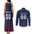 Custom France Football Couples Matching Tank Maxi Dress and Long Sleeve Button Shirt Les Bleus Gallic Rooster