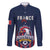 Custom France Football Family Matching Long Sleeve Bodycon Dress and Hawaiian Shirt Les Bleus Gallic Rooster