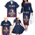 Custom France Football Family Matching Off The Shoulder Long Sleeve Dress and Hawaiian Shirt Les Bleus Gallic Rooster