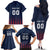 Custom France Football Family Matching Off The Shoulder Long Sleeve Dress and Hawaiian Shirt Les Bleus Gallic Rooster