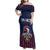 Custom France Football Family Matching Off Shoulder Maxi Dress and Hawaiian Shirt Les Bleus Gallic Rooster