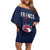 Custom France Football Family Matching Off Shoulder Short Dress and Hawaiian Shirt Les Bleus Gallic Rooster