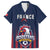 Custom France Football Family Matching Short Sleeve Bodycon Dress and Hawaiian Shirt Les Bleus Gallic Rooster