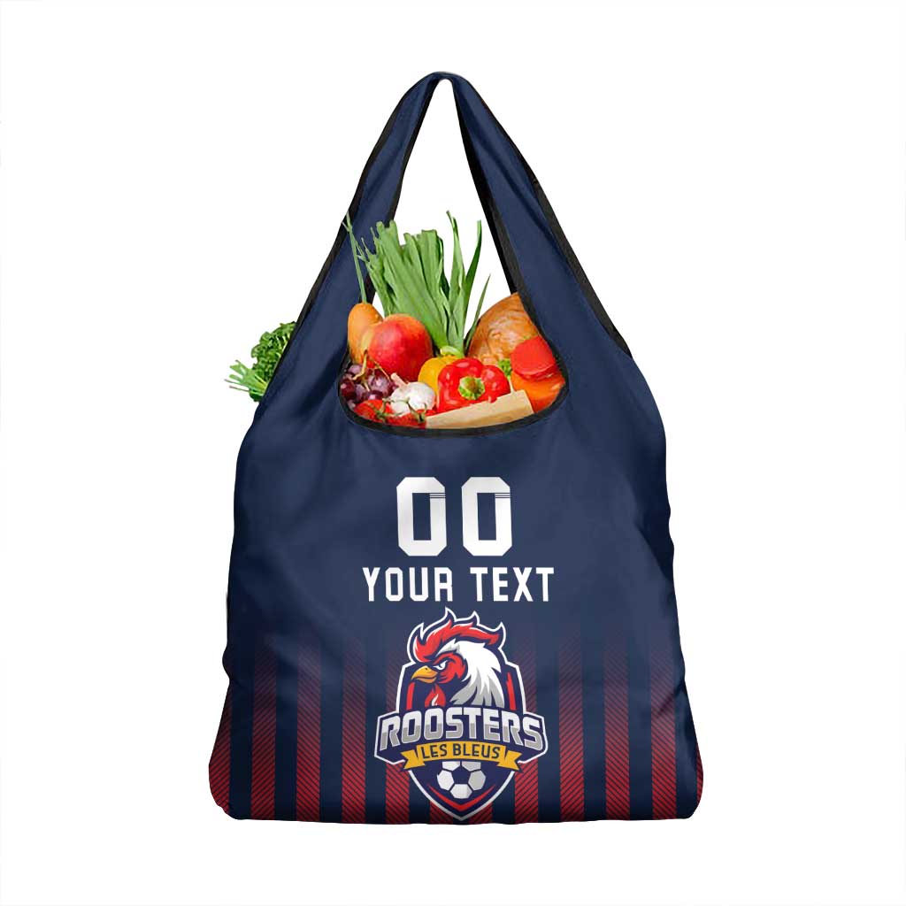 Custom France Football Grocery Bag Les Bleus Gallic Rooster