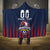 Custom France Football Hooded Blanket Les Bleus Gallic Rooster