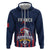 Custom France Football Hoodie Les Bleus Gallic Rooster