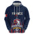 Custom France Football Hoodie Les Bleus Gallic Rooster