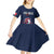 Custom France Football Kid Short Sleeve Dress Les Bleus Gallic Rooster