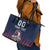 Custom France Football Leather Tote Bag Les Bleus Gallic Rooster