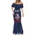 Custom France Football Mermaid Dress Les Bleus Gallic Rooster