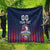 Custom France Football Quilt Les Bleus Gallic Rooster