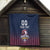 Custom France Football Quilt Les Bleus Gallic Rooster