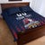 Custom France Football Quilt Bed Set Les Bleus Gallic Rooster