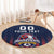 Custom France Football Round Carpet Les Bleus Gallic Rooster