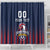 Custom France Football Shower Curtain Les Bleus Gallic Rooster