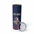 Custom France Football Skinny Tumbler Les Bleus Gallic Rooster