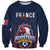 Custom France Football Sweatshirt Les Bleus Gallic Rooster