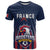 Custom France Football T Shirt Les Bleus Gallic Rooster