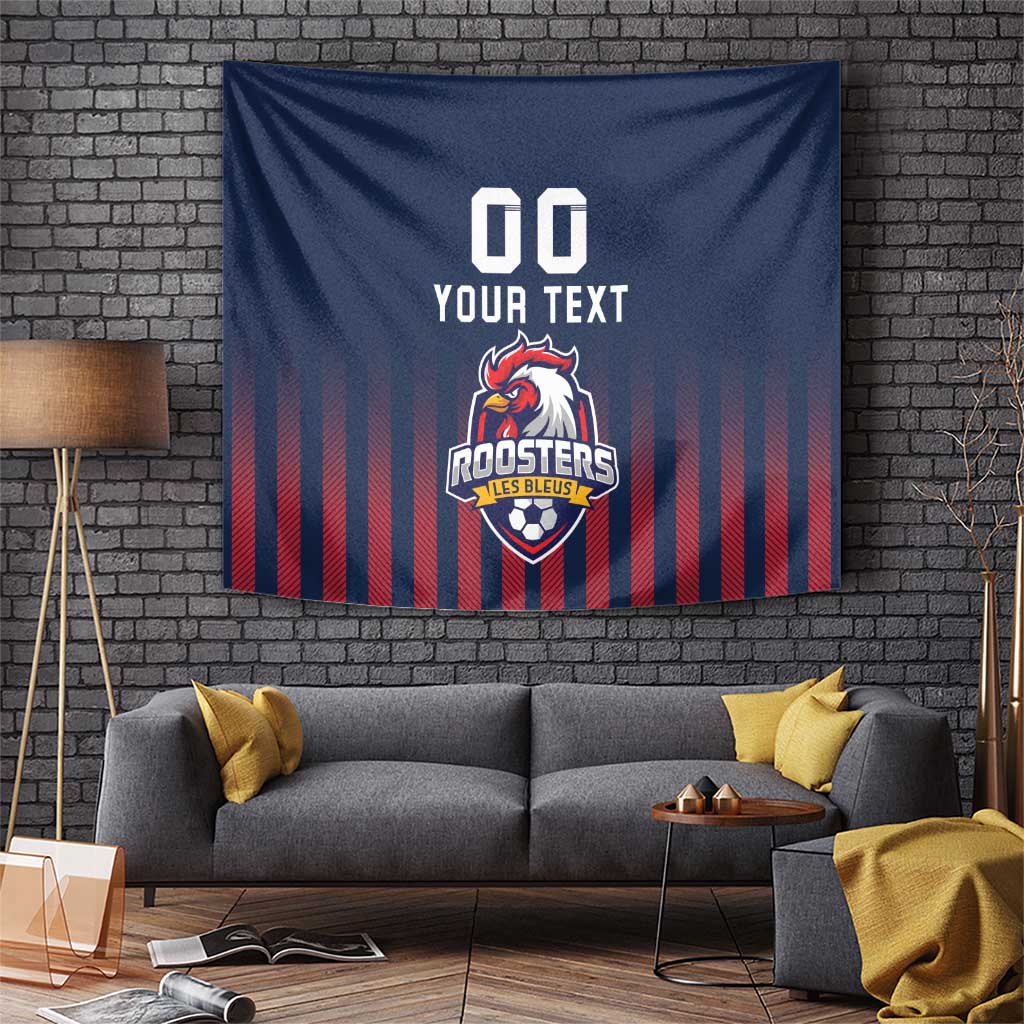 Custom France Football Tapestry Les Bleus Gallic Rooster