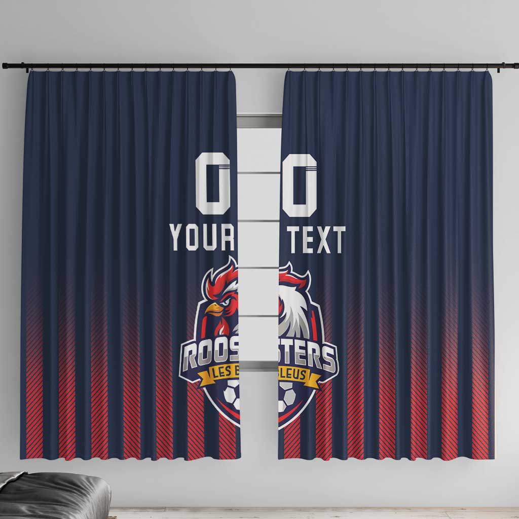 Custom France Football Window Curtain Les Bleus Gallic Rooster