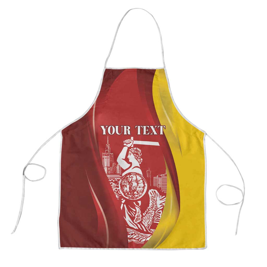 Warsaw Capital of Poland Personalized Apron Syrenka Warszawska Sporty Style