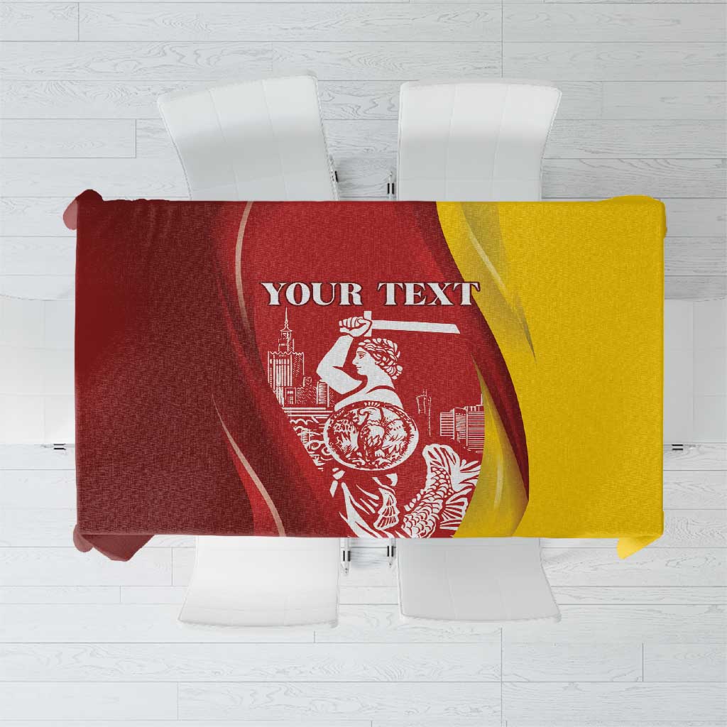 Warsaw Capital of Poland Personalized Tablecloth Syrenka Warszawska Sporty Style