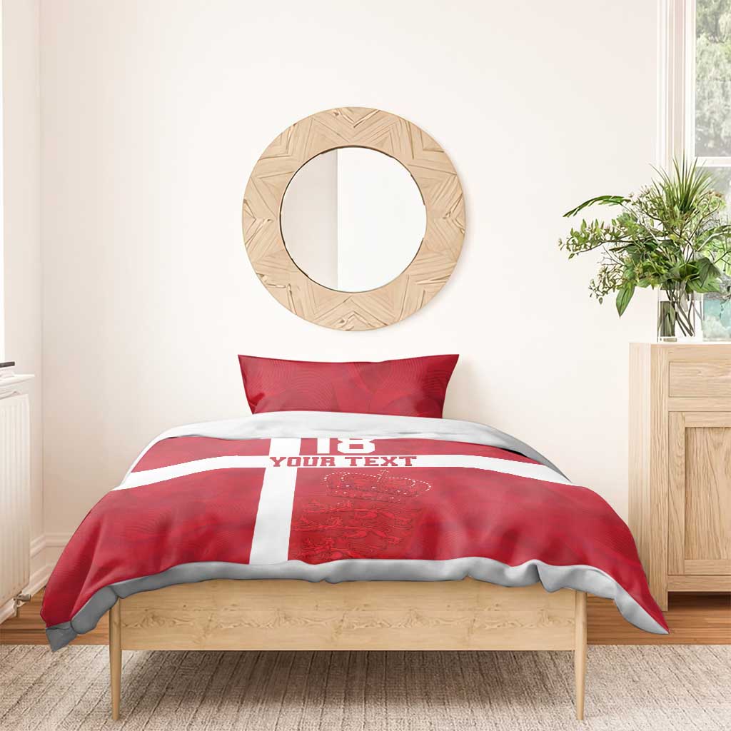Custom Denmark Football Bedding Set Danish Dynamite Go Champion