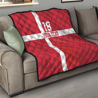 Custom Denmark Football Quilt Danish Dynamite Go Champion