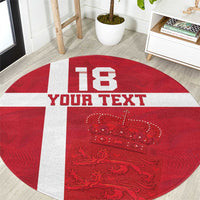 Custom Denmark Football Round Carpet Danish Dynamite Go Champion