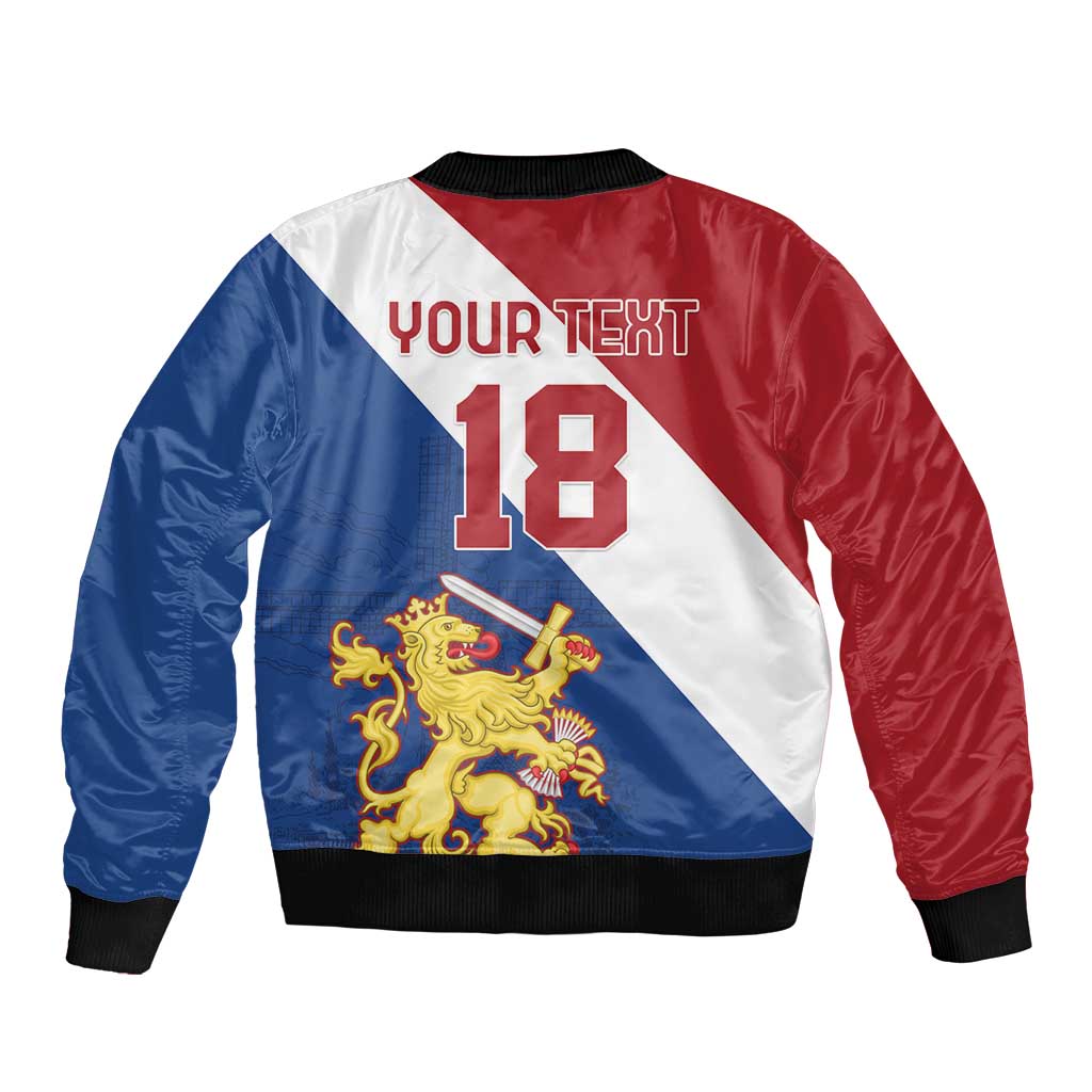 Custom Netherlands Football Bomber Jacket Come On Holland