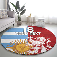 Custom British Lions Argentina Round Carpet Unique Style - Wonder Print Shop