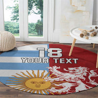 Custom British Lions Argentina Round Carpet Unique Style - Wonder Print Shop