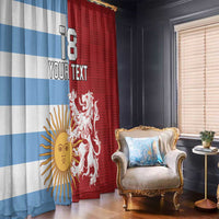 Custom British Lions Argentina Window Curtain Unique Style - Wonder Print Shop