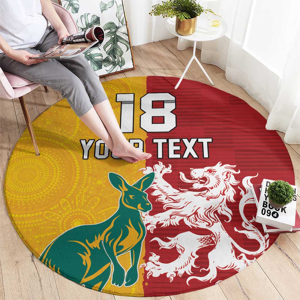 Custom British Lions Australia Round Carpet Unique Style - Wonder Print Shop