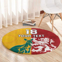 Custom British Lions Australia Round Carpet Unique Style - Wonder Print Shop