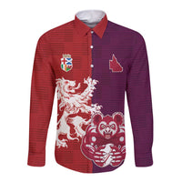 Custom British Lions Brumbies Long Sleeve Button Shirt Unique Style - Wonder Print Shop